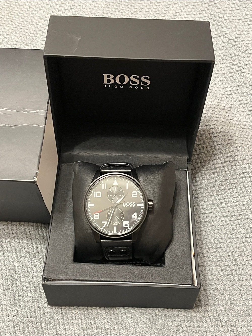 Hugo Boss Black and Silver Men's Chronograph Watch